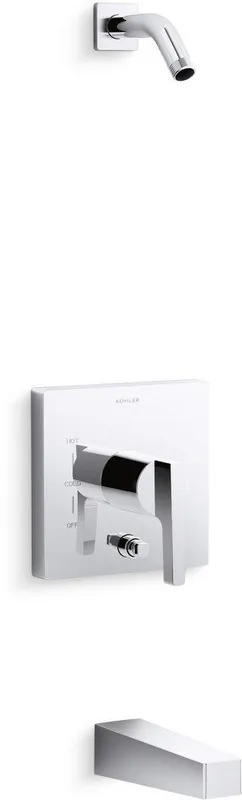 KOHLER T99763-4L-CP Honesty Single Handle Bathtub & Shower Faucet in Polished Chrome Trim Only