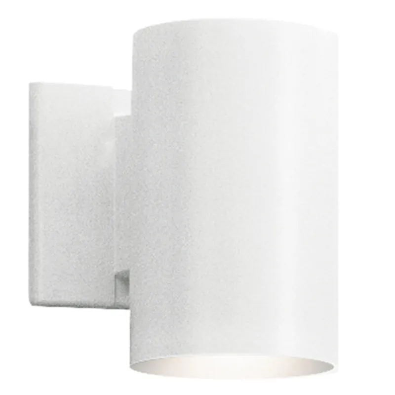 Kichler 9234WH This One Light Wall Cylinder 65 Watts Outdoor Wall Sconce
