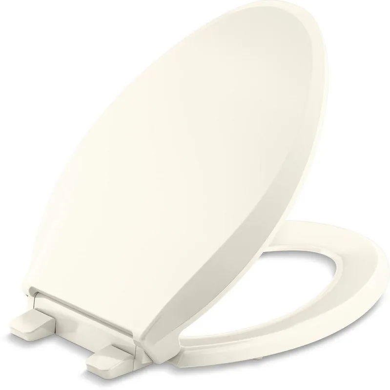 Kohler 4636-RL-96 Cachet Elongated Closed Front Toilet Seat with Cover in Biscuit