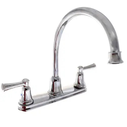 Moen CA41611 Cleveland Faucet Capstone Two-Handle High Arc Kitchen Faucet w/o Side Spray Chrome