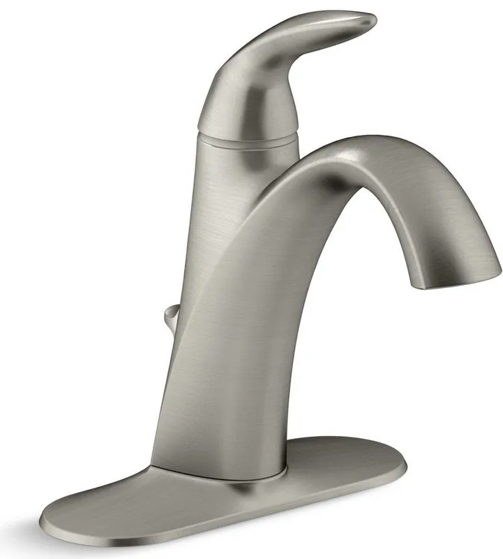 Kohler 45800-4-BN Alteo Single Handle Monoblock Bathroom Sink Faucet in Brushed Nickel