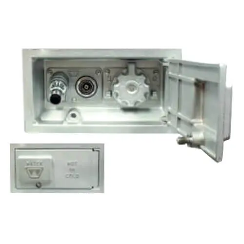 Woodford HCB67-CC Model HCB67 Close Coupled 3/4 FPT Inlet Freezeless Backflow Preventer Hot & Cold Mixer Box Wall Hydrant