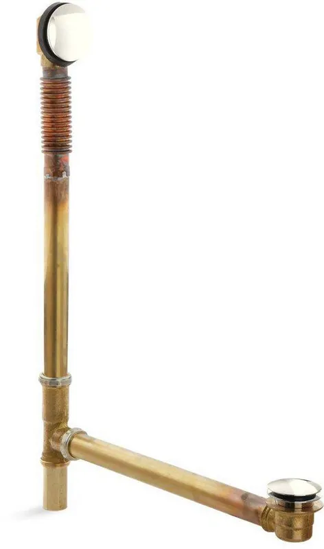 Kohler 7265-SN ClearFlo 27-3/8 in. Brass Toe-Tap Drain