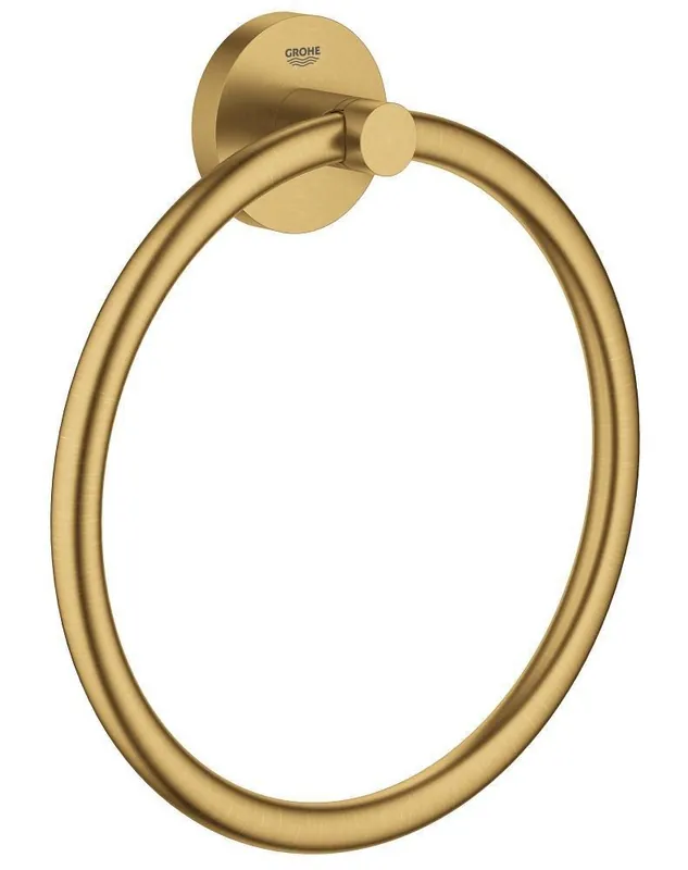 GROHE 40365GN1 Essentials Round Open Towel Ring in Brushed Cool Sunrise