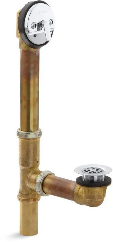 Kohler 11660-CP Swiftflo 16 in. Brass Trip Lever Drain in Polished Chrome