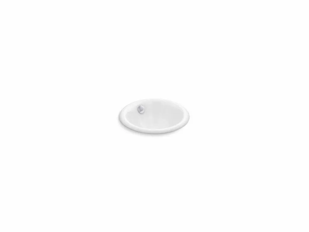 Kohler 20211-0 Iron Plains 12 x 12 in. Round Dual Mount Bathroom Sink