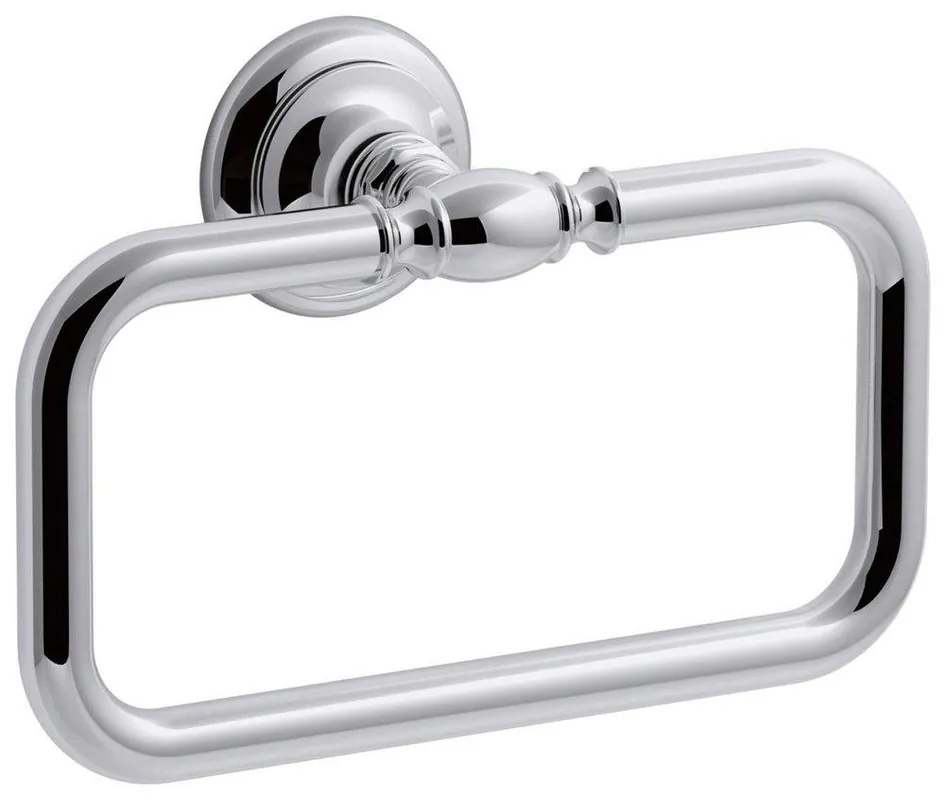 Kohler 72571-CP Artifacts Rectangular Closed Towel Ring in Polished Chrome