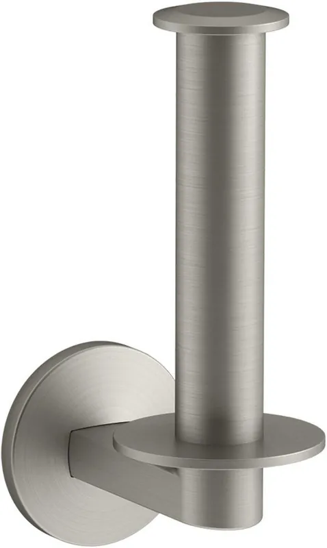 KOHLER 78383-BN Components Vertical and Wall Toilet Tissue Holder in Vibrant Brushed Nickel