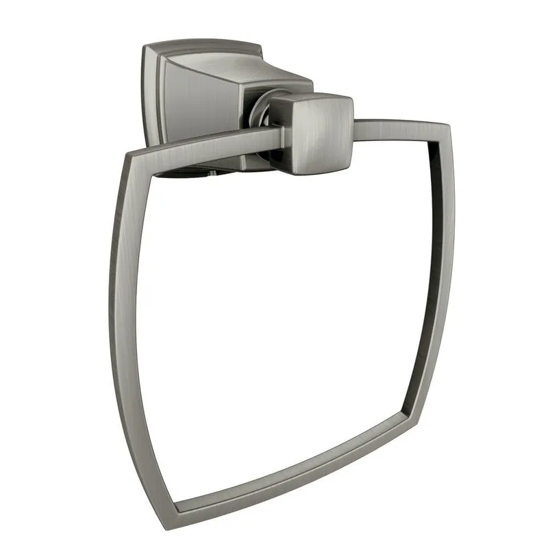 Moen Y3286BN Boardwalk Rectangular Closed Towel Ring in Brushed Nickel