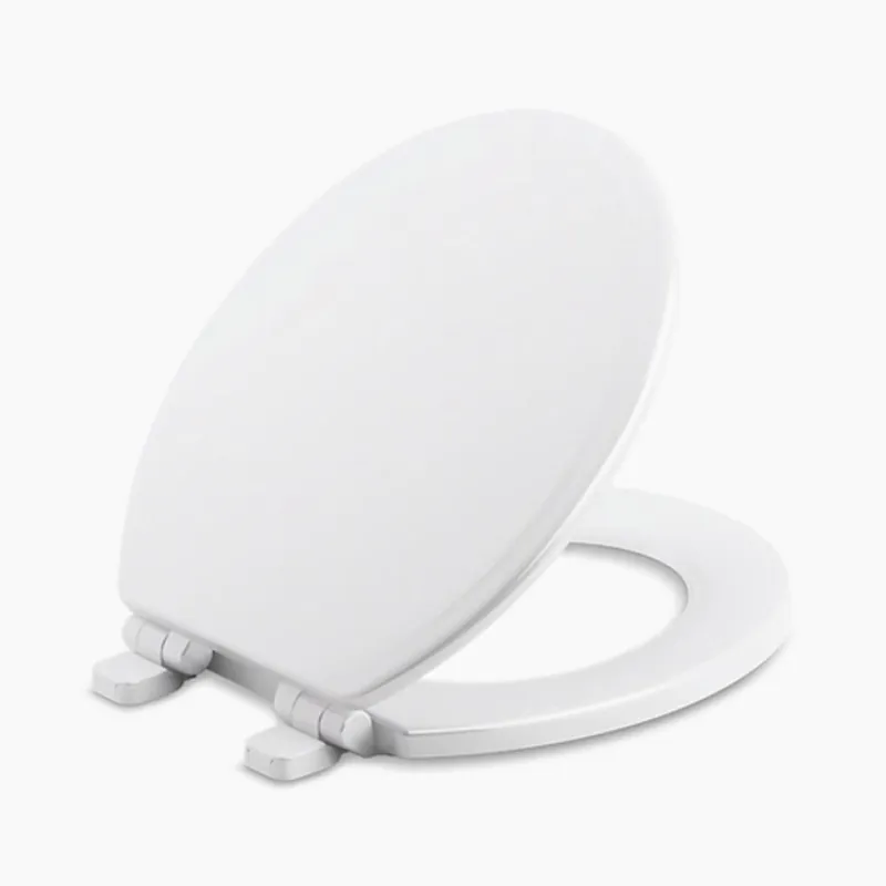 Kohler 20455-0 Ridgewood Quiet-Close Round Closed Front Toilet Seat with Cover in White