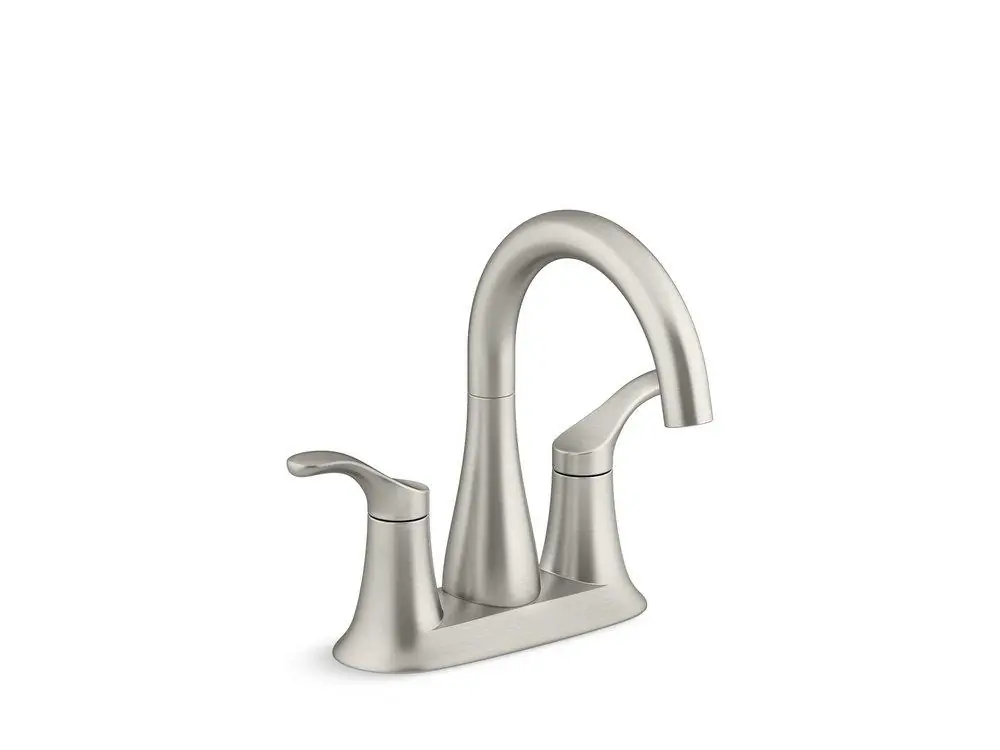 Kohler 27388-4-BN Simplice Two Handle Centerset Bathroom Sink Faucet in Vibrant Brushed Nickel