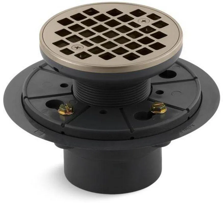 Kohler 9135-BV ClearFlo™ 3 in. Threaded Plastic Vibrant® Brushed Bronze Shower Drain