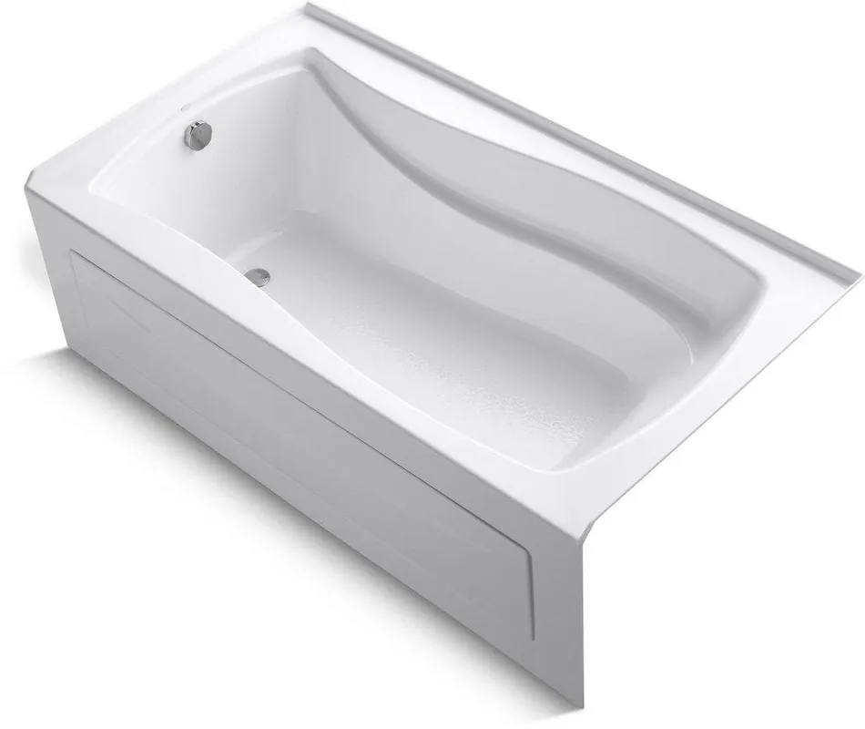 Kohler 1229-LA-0 Mariposa 66 in x 36 in Soaker Alcove Bathtub with Left Drain in White