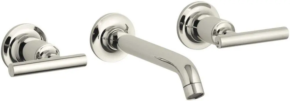 Kohler T14413-4-SN Purist Two Handle Wall Mount Widespread Bathroom Sink Faucet