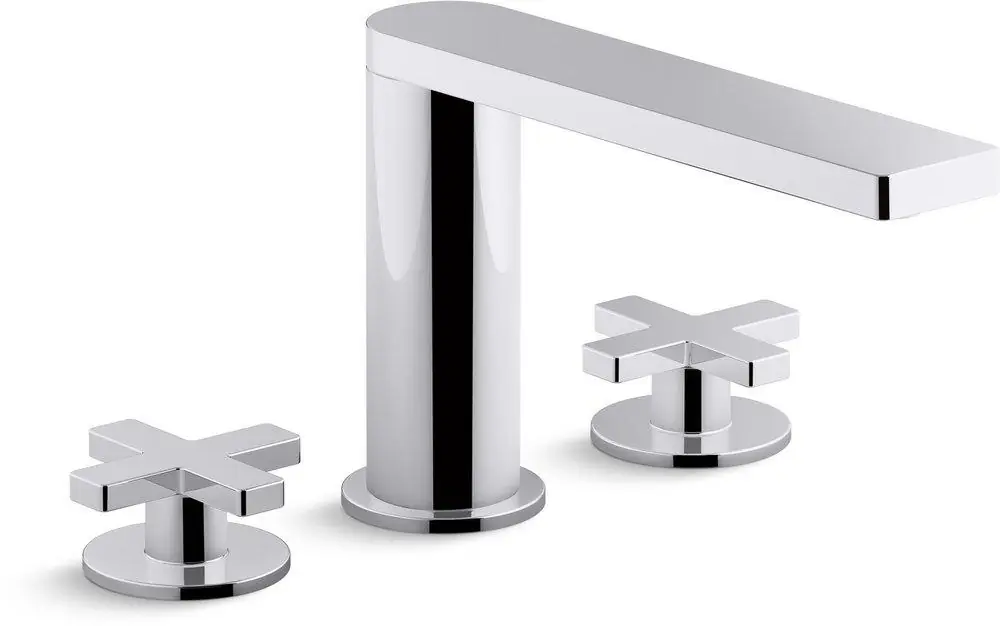 KOHLER 73060-3-CP Composed Two Handle Widespread Bathroom Sink Faucet in Polished Chrome