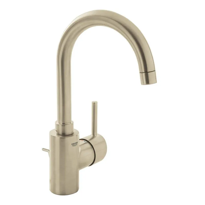 Grohe 32138EN2 Concetto Single Handle Monoblock Bathroom Sink Faucet in Brushed Nickel Infinity Finish