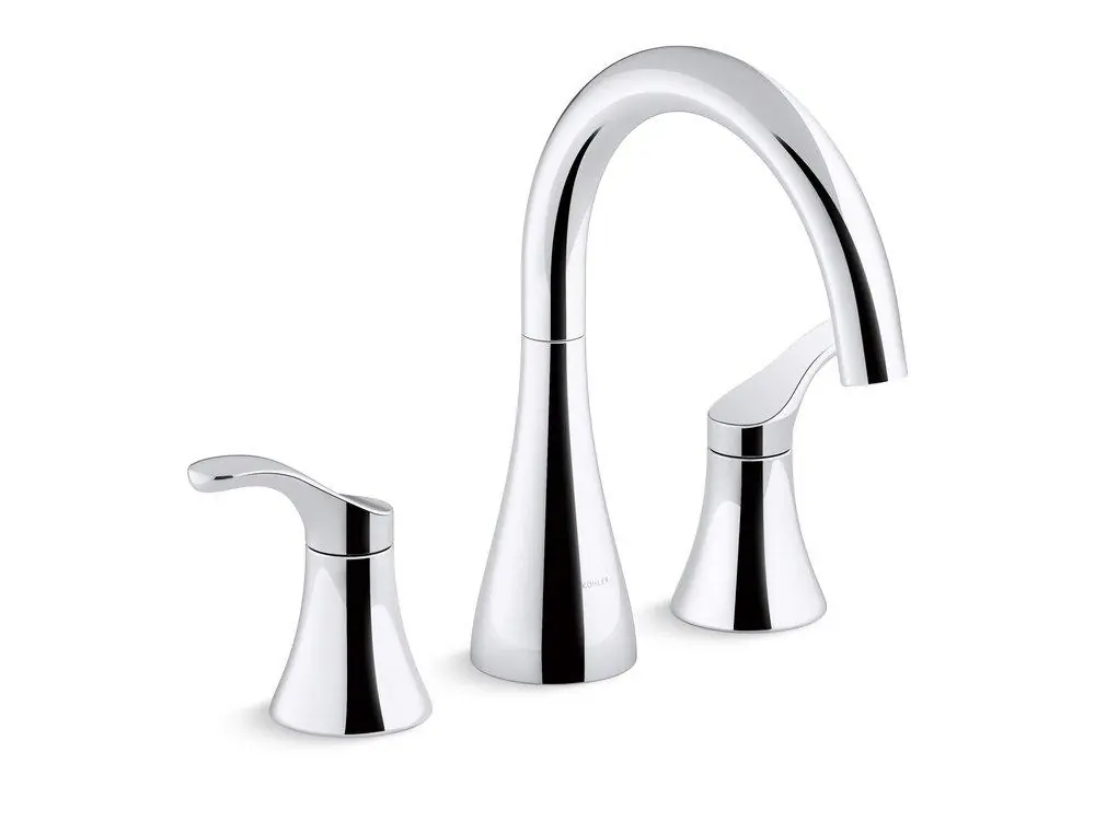 Kohler T26426-4-CP Two Handle Roman Tub Faucet in Polished Chrome (Trim Only)
