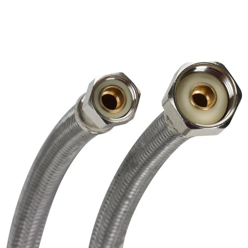 Fluidmaster B1F09 3/8 in x 1/2 in x 9 in Braided Stainless Sink Flexible Water Connector