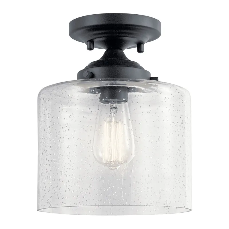 Kichler 44033BK The Modern Winslow Semi Flush Light 75 W (Each)