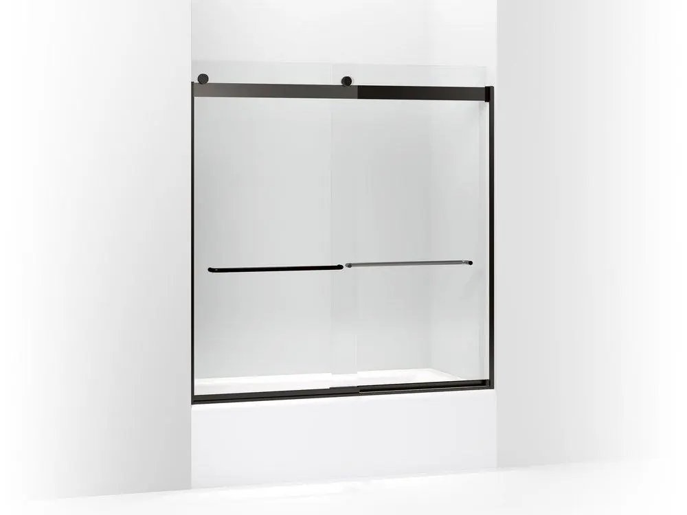 Kohler 706004-L-ABZ Levity 59-5/8 x 62 in. Sliding Crystal Clear Glass Bath Door in Anodized Dark Bronze