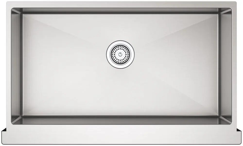 Kohler 5415-NA Strive 35-1/2 x 21-1/4 in. Stainless Steel Single Bowl Farmhouse Kitchen Sink with SilentShield Sound Dampening - Basin Rack Included