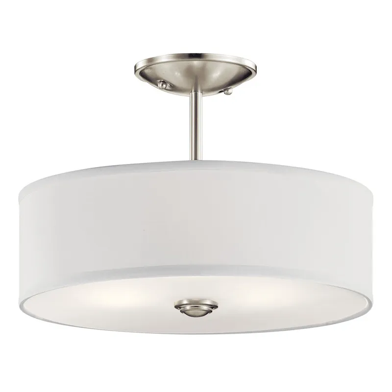 Kichler 43675NI Shailene 3 Light Round Semi Flush 120V
