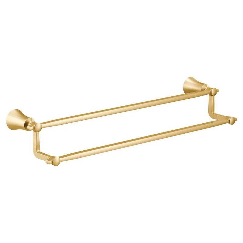 Moen YB0322BG Flara 24 in. Towel Bar in Brushed Gold