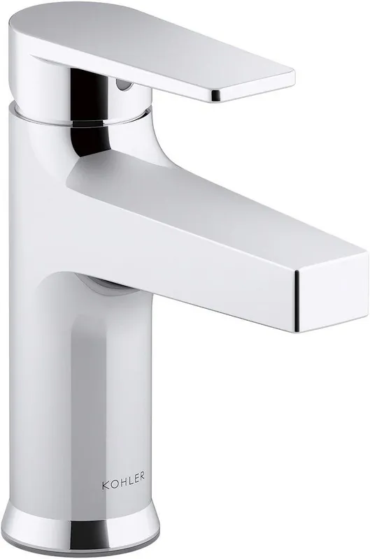 Kohler 74013-4-CP Taut Single Handle Monoblock Bathroom Sink Faucet in Polished Chrome