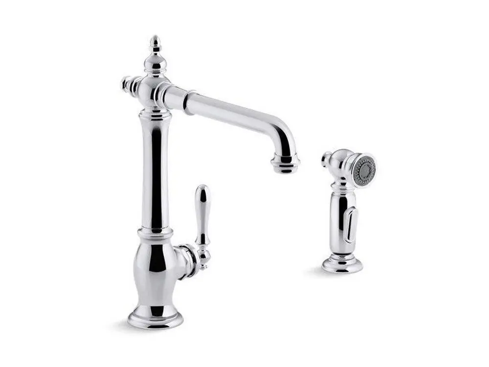 Kohler 99265-CP Artifacts Single Handle Kitchen Faucet with Side Spray