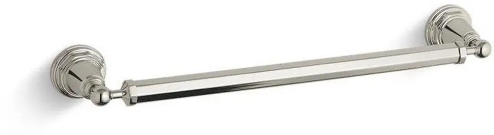 KOHLER 13108-SN Pinstripe 18 in. Towel Bar in Vibrant Polished Nickel