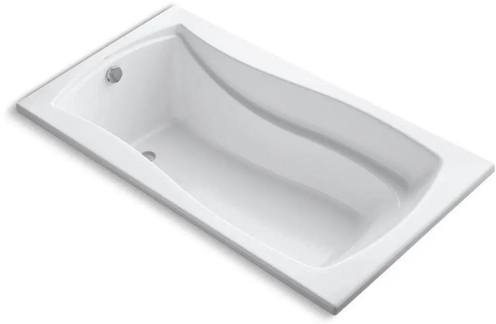 Kohler 1229-0 Mariposa 66 x 36 in. Soaker Drop-In Bathtub with Reversible Drain