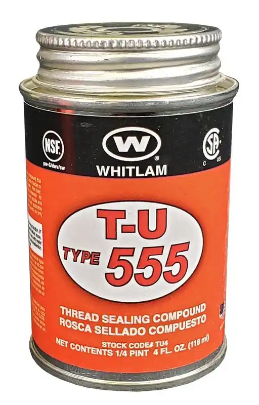 WHITLAM TU4 TU-Type 555 1/4 pt Type 555 Pipe Joint Compound Dope in Yellow
