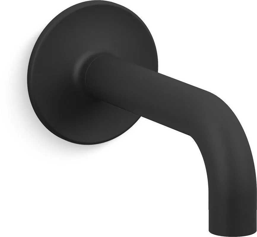 KOHLER 14427-BL Purist Non-Diverter Tub Spout in Matte Black
