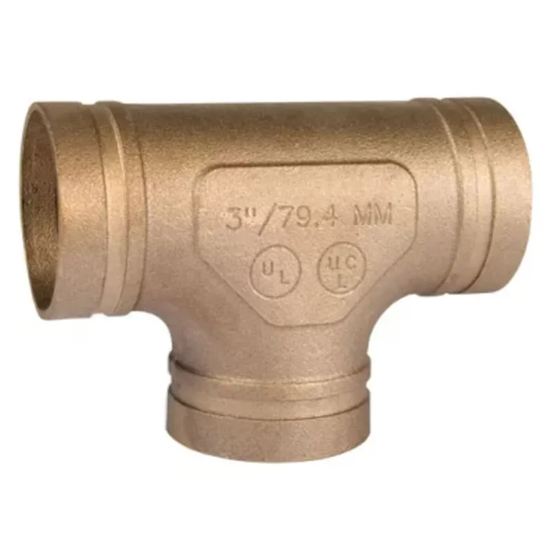 Gruvlok GVLF-619-250 2-1/2 Tee - Copper - GR x GR x GR
