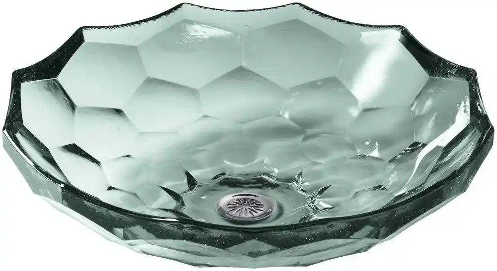 KOHLER 2373-TG2 Briolette 17-1/2 x 17-1/2 in. Round Vessel Mount Bathroom Sink in Translucent Dew