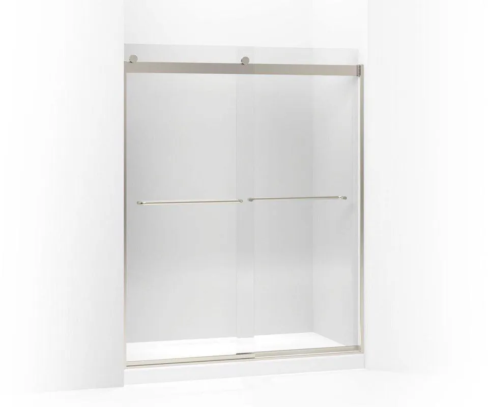 KOHLER 706015-L-MX Levity 74 x 60-1/4 x 59-5/8 in. Frameless Sliding Shower Door with Crystal Clear Glass
