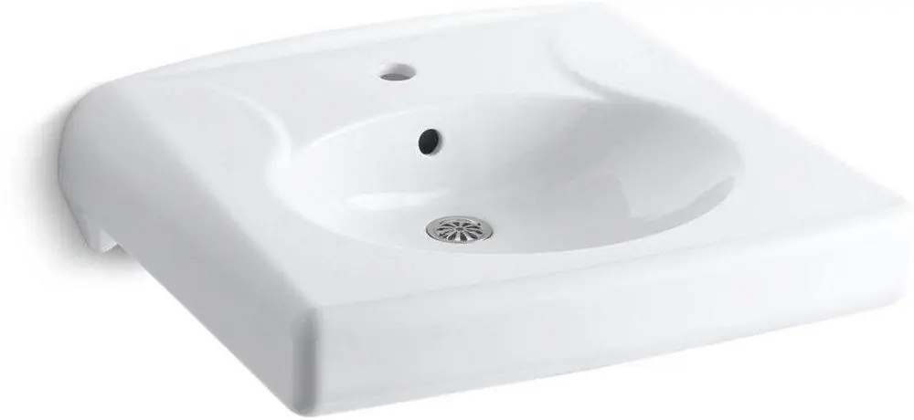 Kohler 1997-1-0 Brenham 21-15/16 x 19-3/4 in. Rectangular Wall Mount Bathroom Sink
