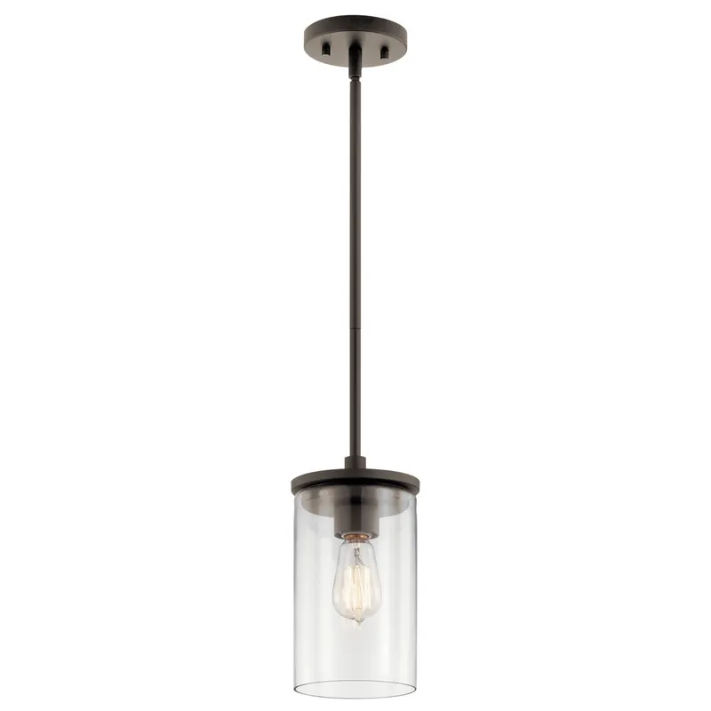 Kichler 43996OZ The Crosby 10.75 Inch 1 Light Mini Pendant