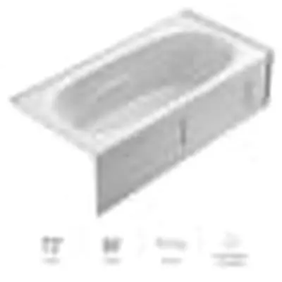 Jacuzzi TR72-3622JR-AW Signature Rectangle Soaking Bath Right Hand White