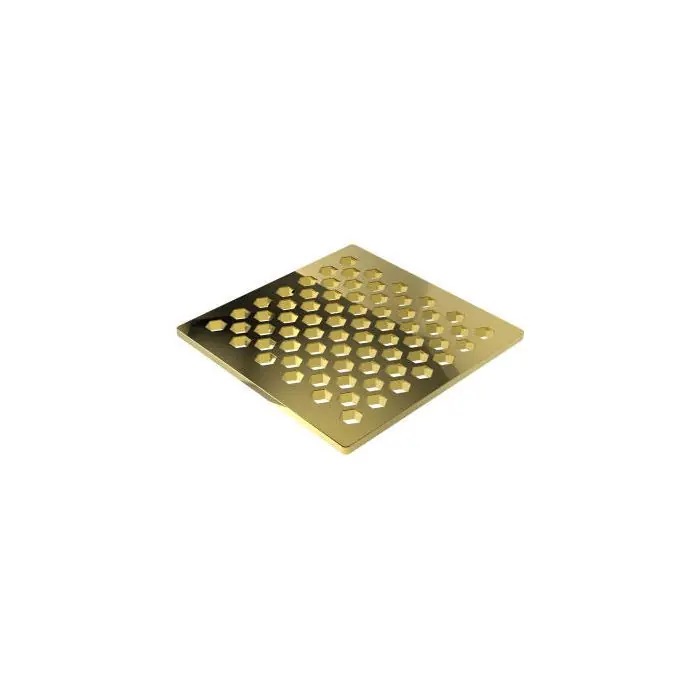 Brass Tech 233-407/15 Newport Brass Tub & Shower 4 Square Shower Drain - Polished Nickel