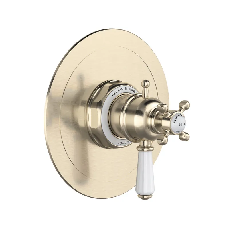 Rohl U.TEW44W1L-STN Edwardian 1/2 Therm & Pressure Balance Trim with 2 Functions Satin Nickel