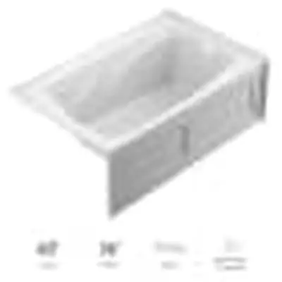 Jacuzzi R105959 Cetra 6036 Skirted Bath Right Hand White