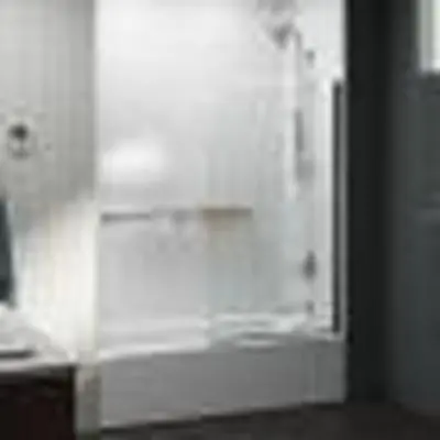 Kohler 707205-L-SHP Aerie 1/4 Bathscreen Round 57 X 32