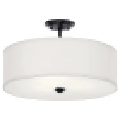 Kichler 43692BK BLAC 3 75W MED CEIL LGHT (SEMI FLUSH 3LT)