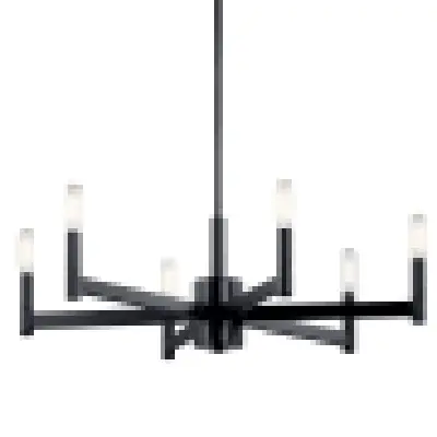 Kichler 43859BK Chandelier 6Lt 60W