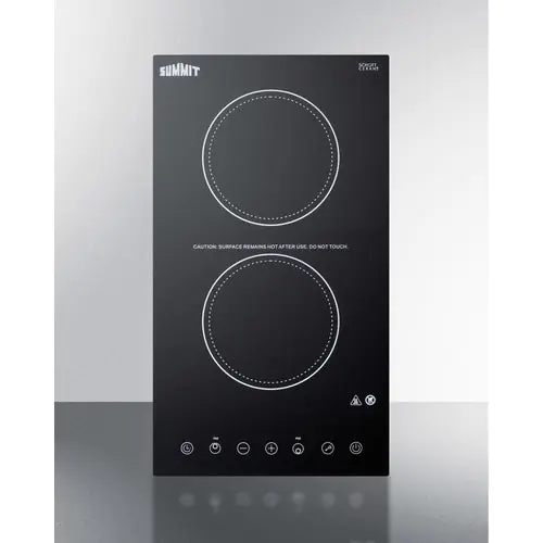 Summit Appliance CR2B15T1B Cooktop 2400W 2 Burner