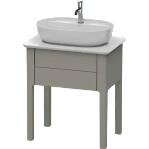 Duravit LU956009292 LUV Vanity Unit FL.ST. 1 P-O COMP. 743X688X450 Stone Grey Satin Matt