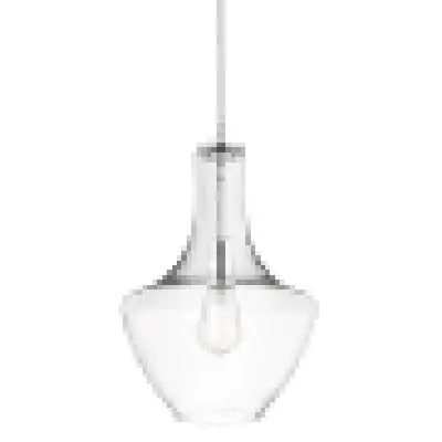 Kichler 42141CHCLR The Everly 15.25 one light bell shaped pendant