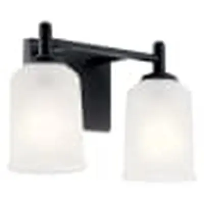 Kichler 45573BK 100W 2-Light Vanity Fixture in Black