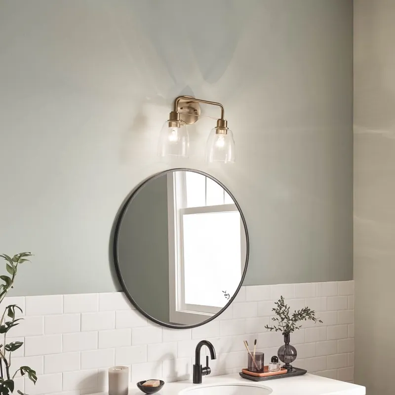 Kichler 55101CPZ CHBR 2 60W MED BATH VAN LGHT